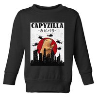 Capybara Funny Capybara Rodent Capyzilla Funny Toddler Sweatshirt
