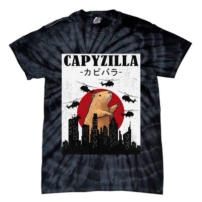 Capybara Funny Capybara Rodent Capyzilla Funny Tie-Dye T-Shirt