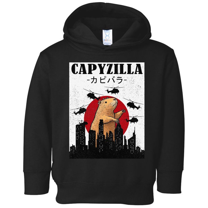 Capybara Funny Capybara Rodent Capyzilla Funny Toddler Hoodie