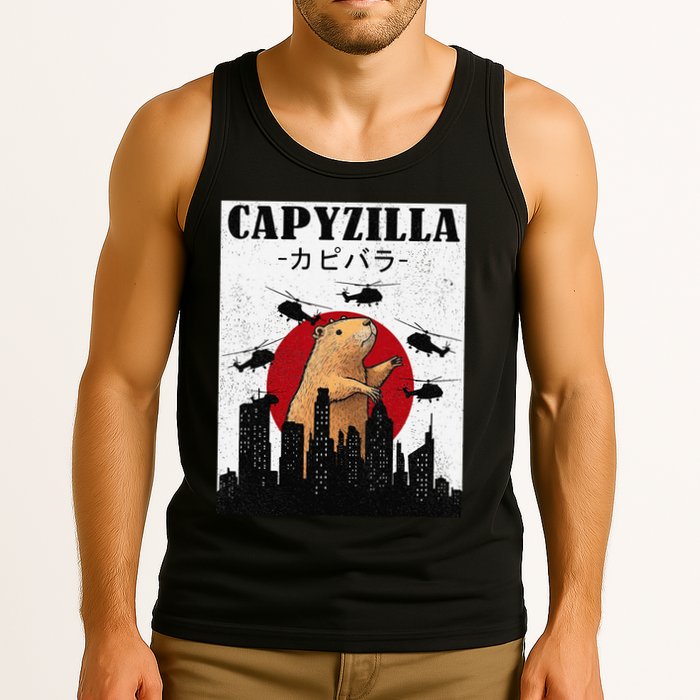 Capybara Funny Capybara Rodent Capyzilla Funny Tank Top