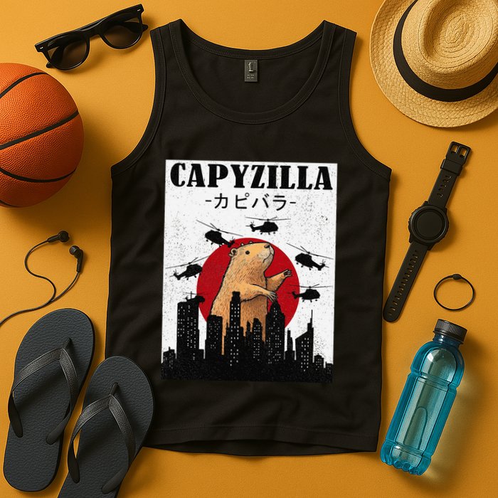 Capybara Funny Capybara Rodent Capyzilla Funny Tank Top