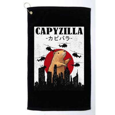 Capybara Funny Capybara Rodent Capyzilla Funny Golf Towel