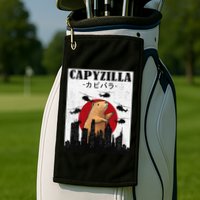 Capybara Funny Capybara Rodent Capyzilla Funny Golf Towel