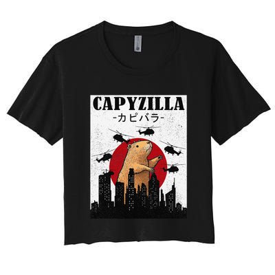 Capybara Funny Capybara Rodent Capyzilla Funny Crop Top