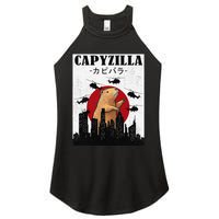 Capybara Funny Capybara Rodent Capyzilla Funny Women's Perfect Tri Rocker Tank