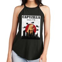 Capybara Funny Capybara Rodent Capyzilla Funny Women's Perfect Tri Rocker Tank
