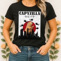 Capybara Funny Capybara Rodent Capyzilla Funny Womens T-Shirt