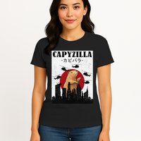 Capybara Funny Capybara Rodent Capyzilla Funny Womens T-Shirt