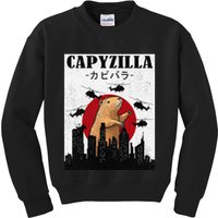 Capybara Funny Capybara Rodent Capyzilla Funny Kids Sweatshirt