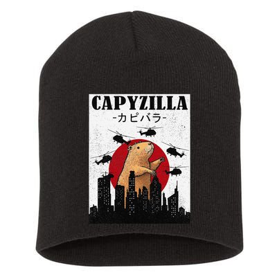 Capybara Funny Capybara Rodent Capyzilla Funny Short Acrylic Beanie