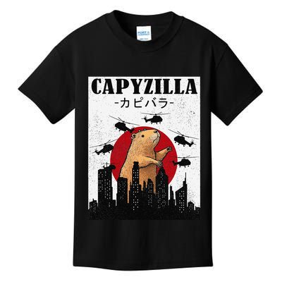 Capybara Funny Capybara Rodent Capyzilla Funny Kids T-Shirt