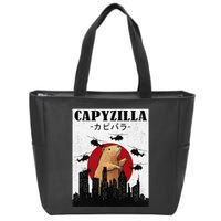 Capybara Funny Capybara Rodent Capyzilla Funny Zip Tote Bag
