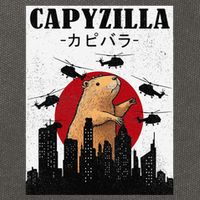 Capybara Funny Capybara Rodent Capyzilla Funny Cotton Canvas Backpack