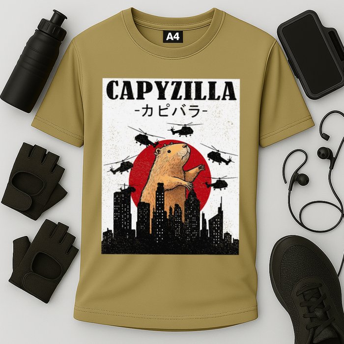 Capybara Funny Capybara Rodent Capyzilla Funny Performance Shirt