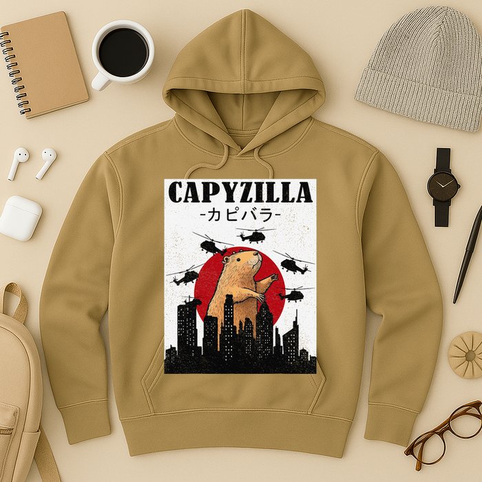 Capybara Funny Capybara Rodent Capyzilla Funny Hoodie