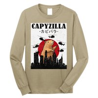 Capybara Funny Capybara Rodent Capyzilla Funny Long Sleeve Shirt