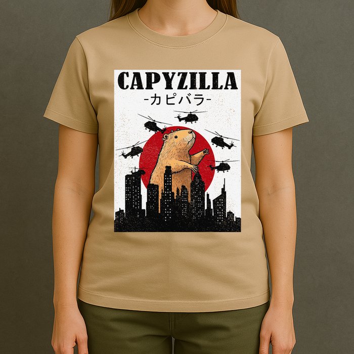 Capybara Funny Capybara Rodent Capyzilla Funny T-Shirt