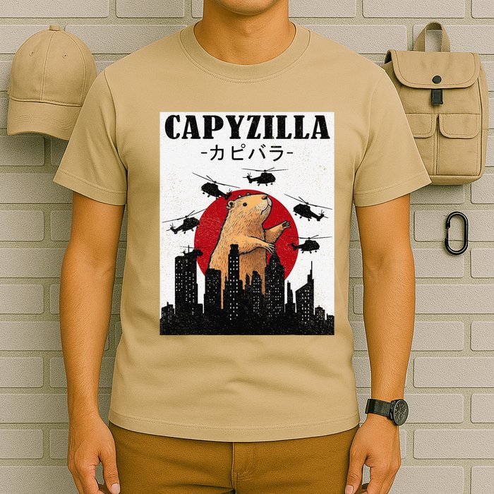Capybara Funny Capybara Rodent Capyzilla Funny T-Shirt