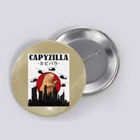 Capybara Funny Capybara Rodent Capyzilla Funny Button