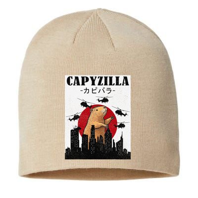 Capybara Funny Capybara Rodent Capyzilla Funny Sustainable Beanie