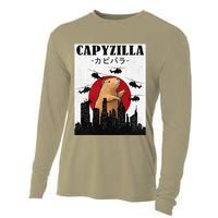 Capybara Funny Capybara Rodent Capyzilla Funny Cooling Performance Long Sleeve Crew