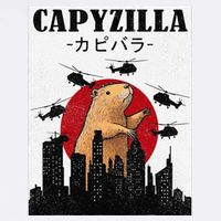 Capybara Funny Capybara Rodent Capyzilla Funny Garment-Dyed Sweatshirt