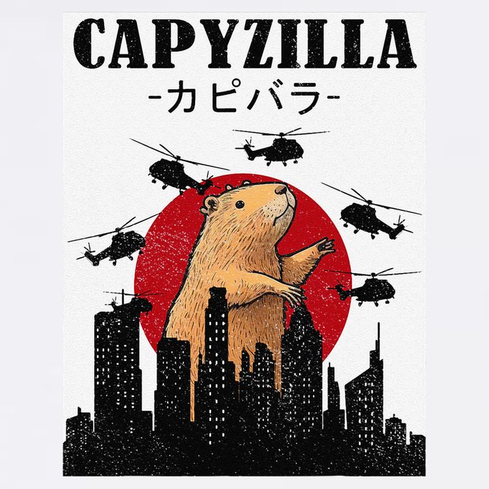 Capybara Funny Capybara Rodent Capyzilla Funny Garment-Dyed Sweatshirt