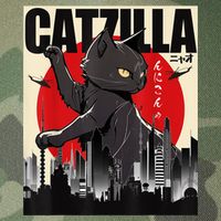 Catzilla Funny Cat Legacy Tie Dye Trucker Hat