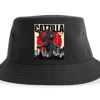 Catzilla Funny Cat Sustainable Bucket Hat