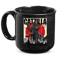Catzilla Funny Cat 15oz Campfire Ceramic Mug