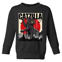 Catzilla Funny Cat Toddler Sweatshirt