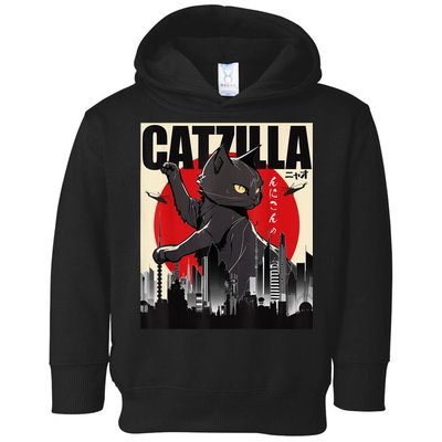 Catzilla Funny Cat Toddler Hoodie