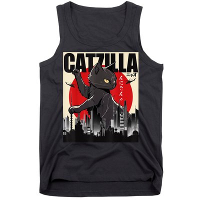 Catzilla Funny Cat Tank Top