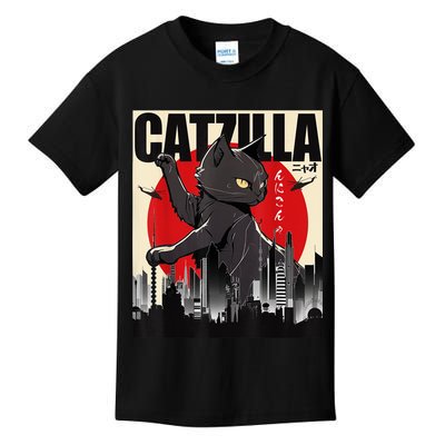 Catzilla Funny Cat Kids T-Shirt