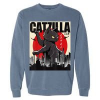 Catzilla Funny Cat Garment-Dyed Sweatshirt