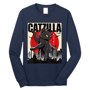 Catzilla Funny Cat Long Sleeve Shirt