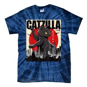 Catzilla Funny Cat Tie-Dye T-Shirt