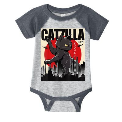 Catzilla Funny Cat Infant Baby Jersey Bodysuit