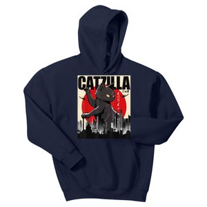 Catzilla Funny Cat Kids Hoodie