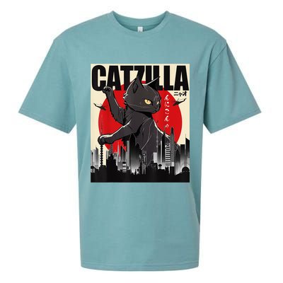Catzilla Funny Cat Sueded Cloud Jersey T-Shirt