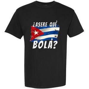 Cuban Flag Cuba Miami Saying Spanish Greeting Garment-Dyed Heavyweight T-Shirt