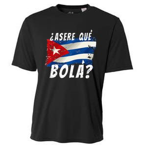 Cuban Flag Cuba Miami Saying Spanish Greeting Cooling Performance Crew T-Shirt