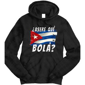 Cuban Flag Cuba Miami Saying Spanish Greeting Tie Dye Hoodie