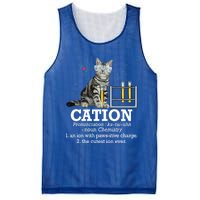 Cation Funny Chemistry Humor Science Teacher Cat Pun Gift Mesh Reversible Basketball Jersey Tank