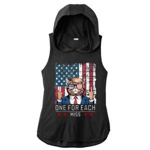 Cute Funny Cat Trump One For Each Miss Ladies PosiCharge Tri-Blend Wicking Draft Hoodie Tank