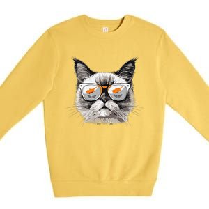 Cyprus Flag Cat Mom Souvenirs Products Kitten Cypriot Premium Crewneck Sweatshirt