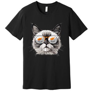 Cyprus Flag Cat Mom Souvenirs Products Kitten Cypriot Premium T-Shirt