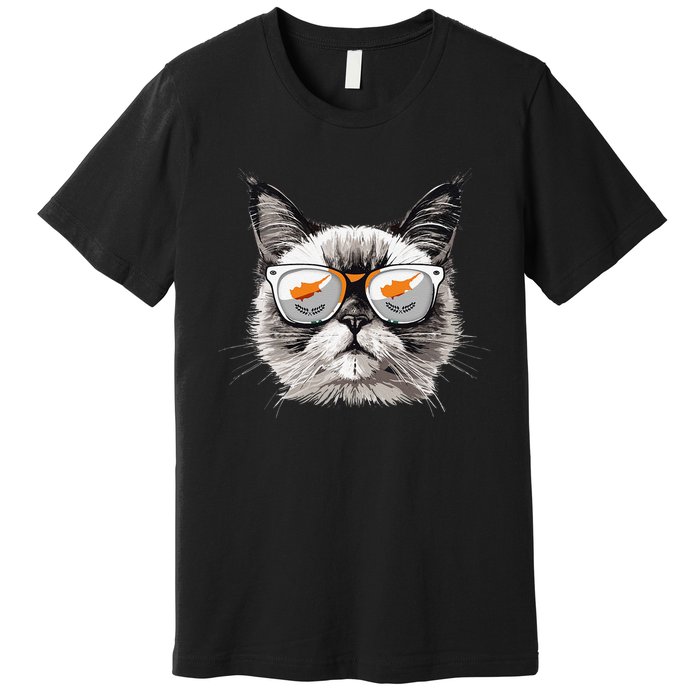 Cyprus Flag Cat Mom Souvenirs Products Kitten Cypriot Premium T-Shirt