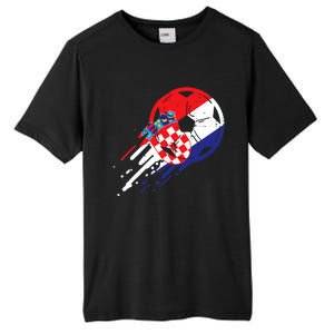 Croatia Flag Croatian Soccer Football Fan Tall Fusion ChromaSoft Performance T-Shirt