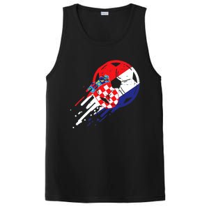 Croatia Flag Croatian Soccer Football Fan PosiCharge Competitor Tank